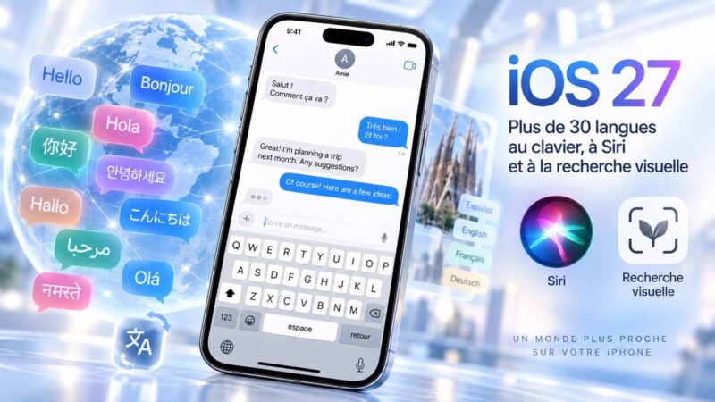 Apple enrichit la prise en charge linguistique dios 27 et dipados 27