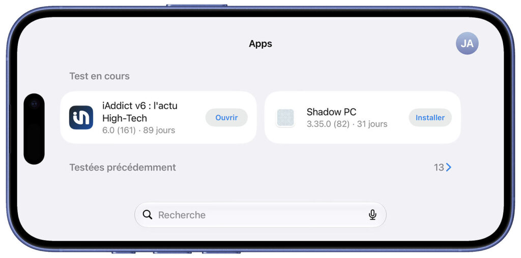 Mise à jour de testflight 4.4.0 avec support du mode paysage