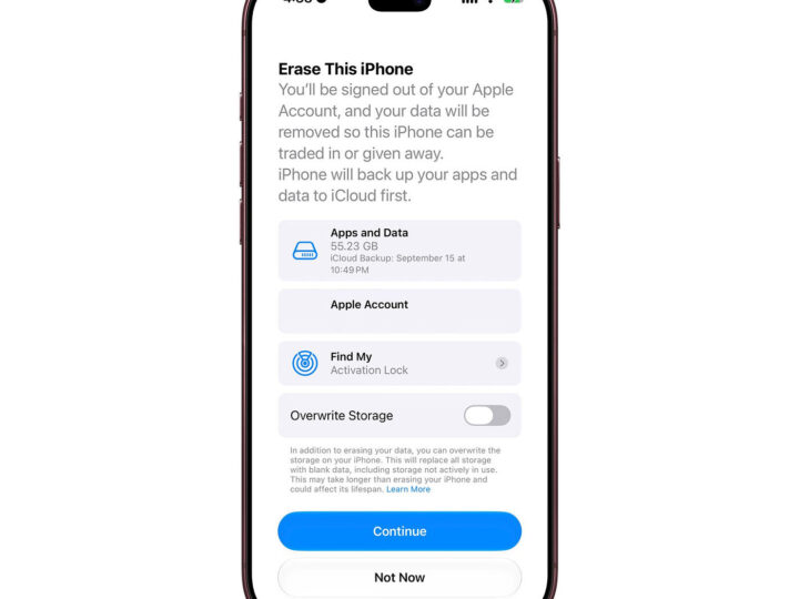 Apple introduit une méthode d&rsquo;effacement des données sur ios 27.2