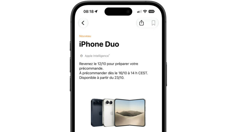 Précommandez l&rsquo;iPhone Duo dès le 12 octobre