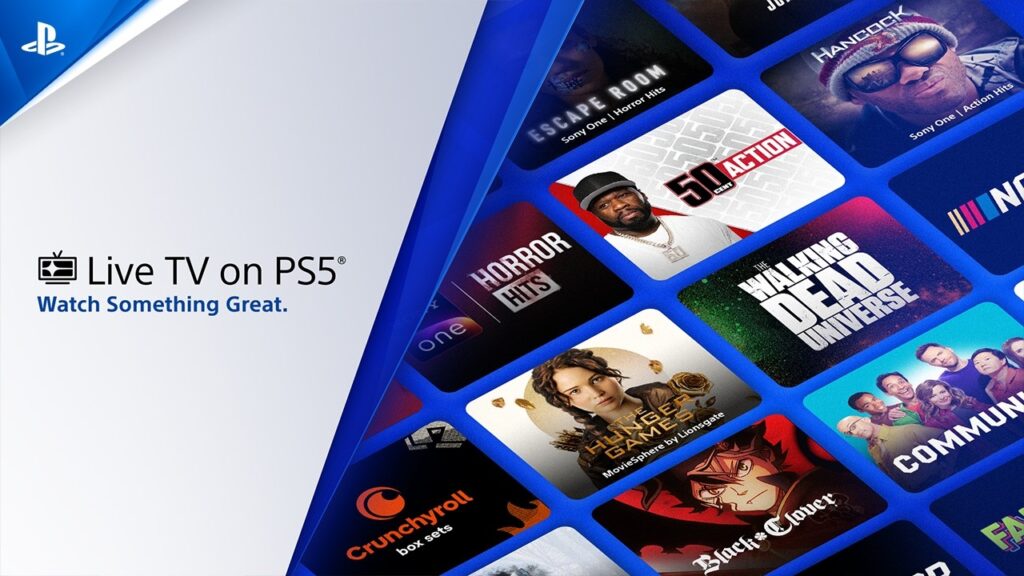 Nouveau service de streaming live tv sur ps5 aux usa