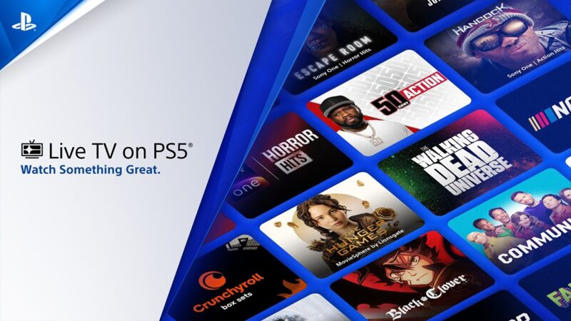 Nouveau service de streaming live tv sur ps5 aux usa