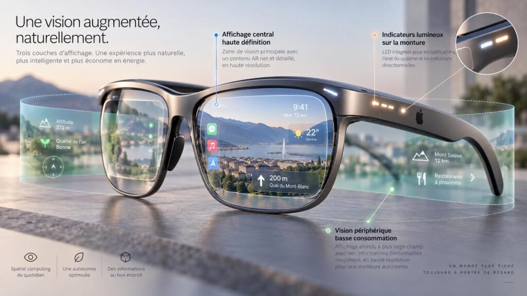 Apple imagine des lunettes connectées avec un affichage innovant