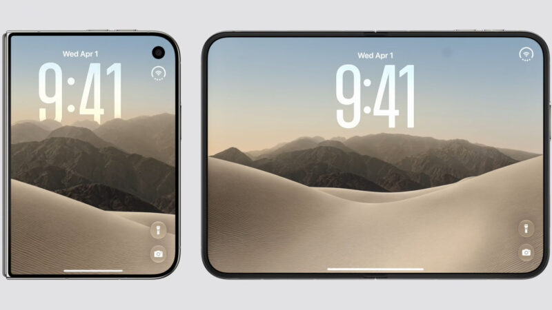 Lancement de liphone duo, le premier iphone pliable d&rsquo;apple