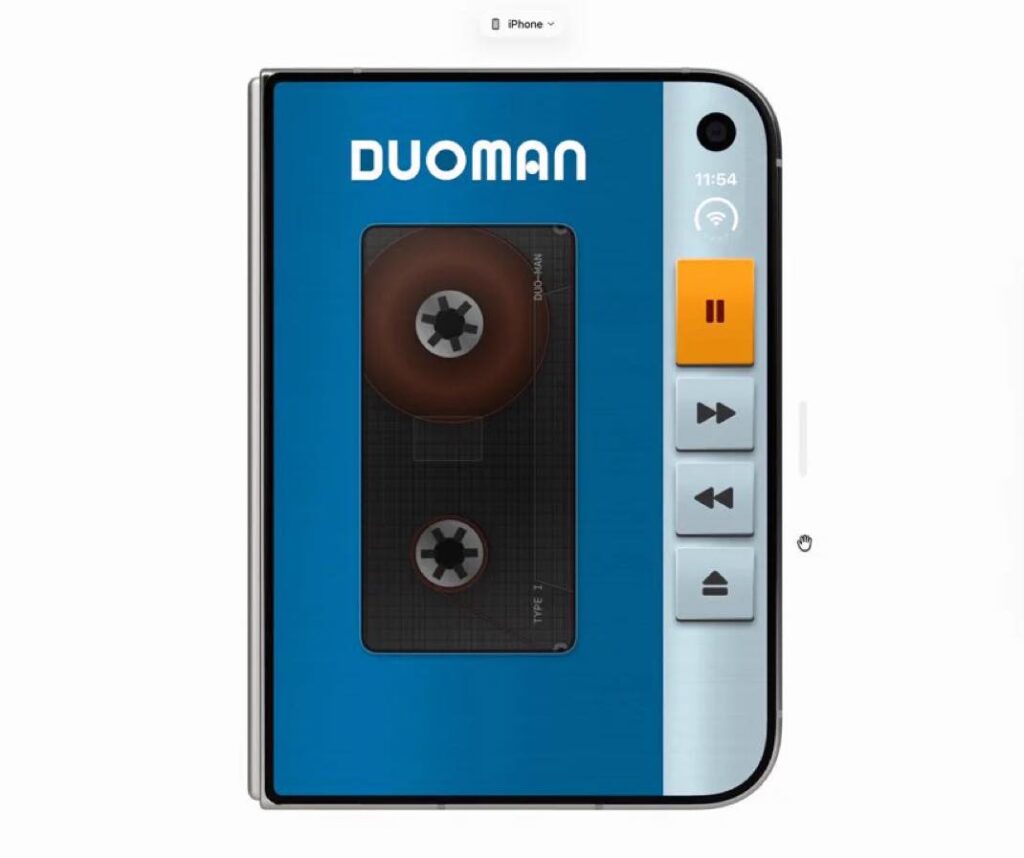 L'application duo-man transforme l'iphone duo en walkman virtuel