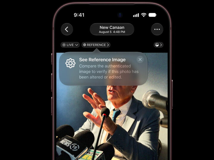 Apple reference image : authentification des photos sur iphone 18 pro