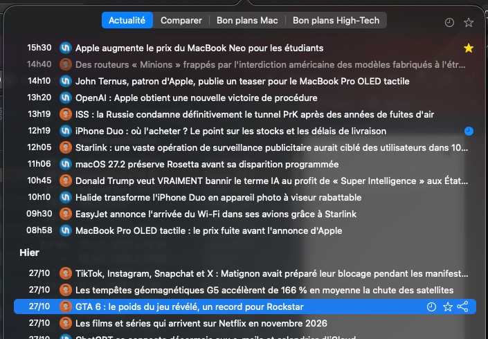 Synchronisation des articles sur iaddict pour mac, iphone et ipad
