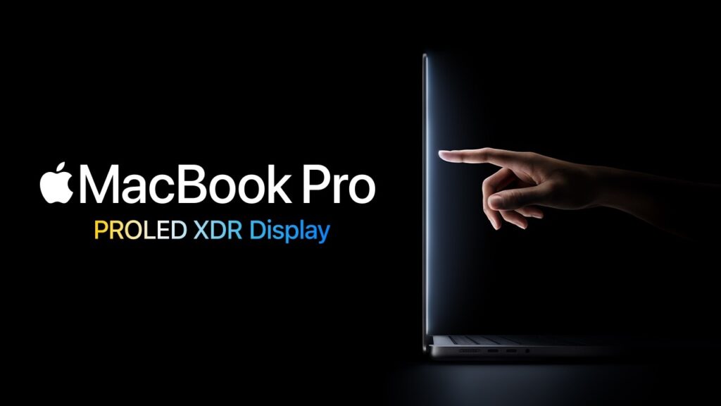 Nouveau macbook pro avec écran oled et interface tactile