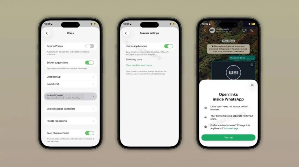 Whatsapp développe un navigateur intégré sur iphone Whatsapp développe un navigateur intégré sur iphone