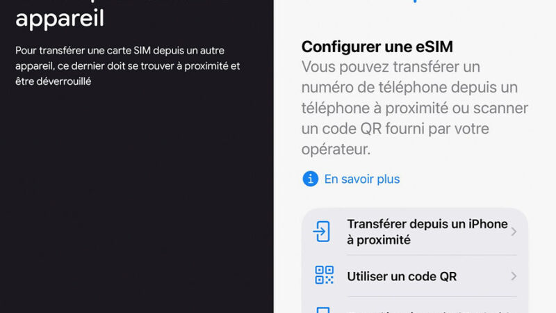 Free mobile permet le transfert d&rsquo;esim entre iphone et google pixel